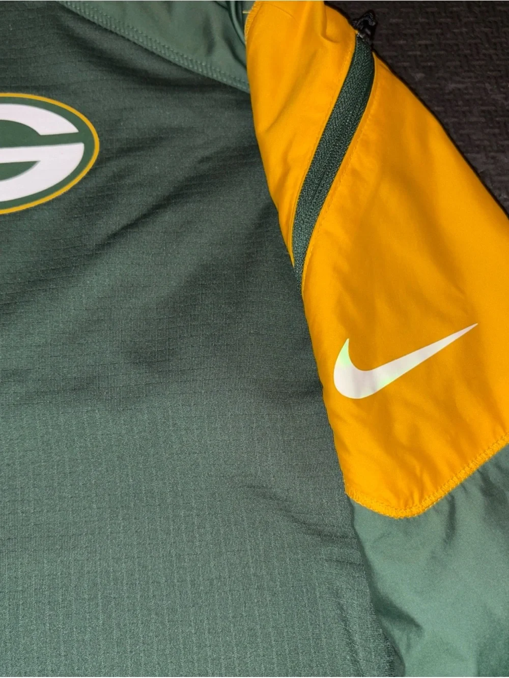 Nike Dri-FIT Pullover - Dark Green & Gold Accent
